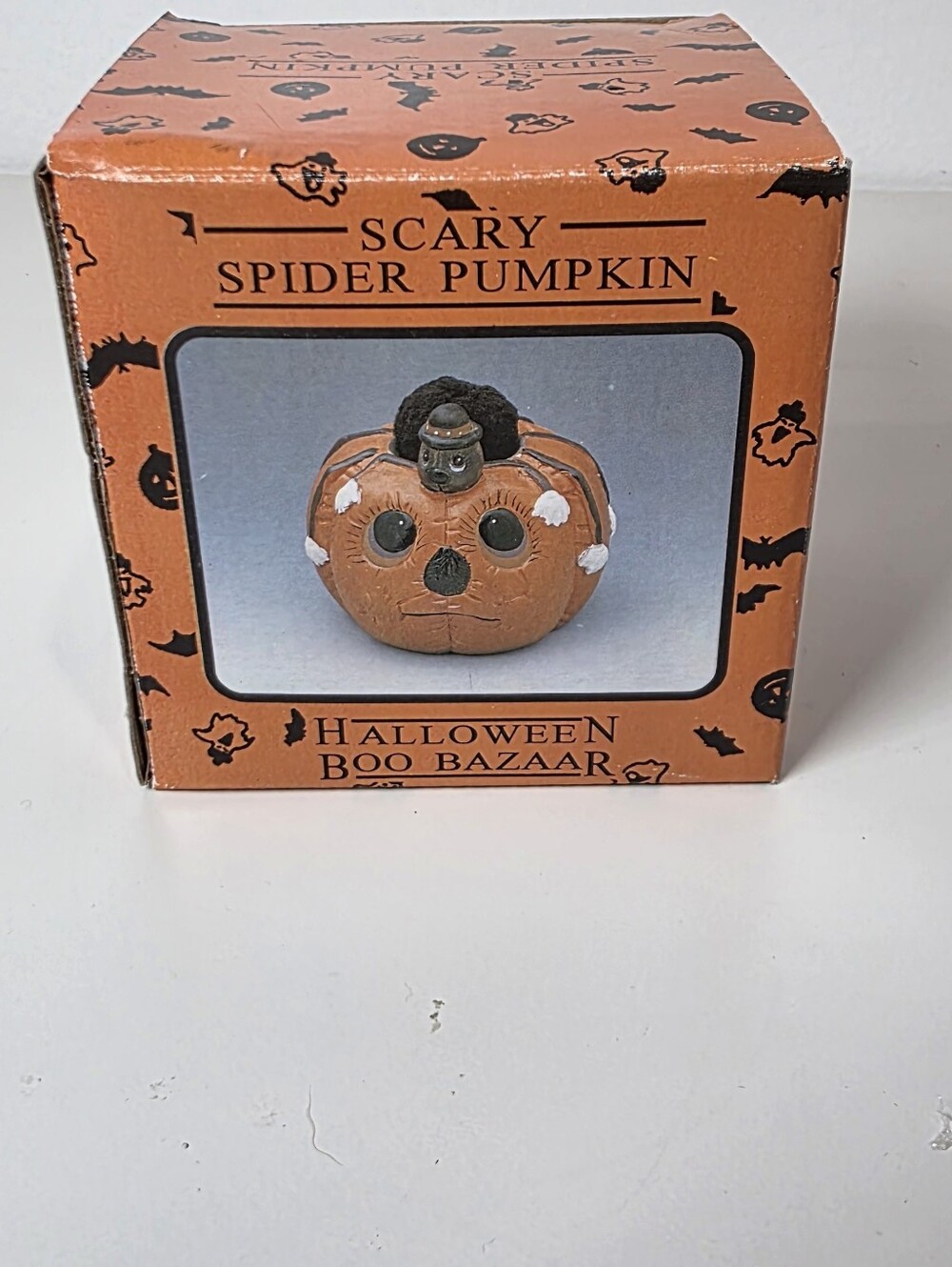 🎃 Vintage 1995 Magic Creations "Scary Spider Pumpkin" from Halloween Boo Bazaa